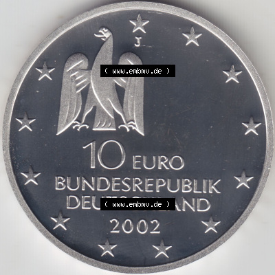 Münzen Euromünzen 2002, Deutschland 10 Euro Sondermünze 2002, 10 Euroo Documenta Kassel (1) Sammlung