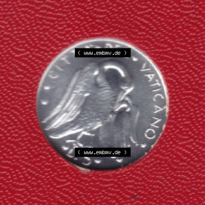 Münzen Vatikan Eurovorläufer, Umlaufmünze vor Euroeinführung 1970-1977, 5 Lira, 5 Lire (1) Sammlung