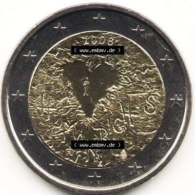 Münzen Euromünzen 2 Euro 2008, Finnland 2 Euro Gedenkmünze (1) Sammlung