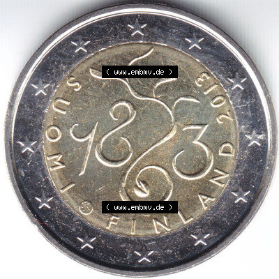 Münzen Euromünzen 2 Euro 2013, Finnland 2 Euro Gedenkmünze I (1) Sammlung