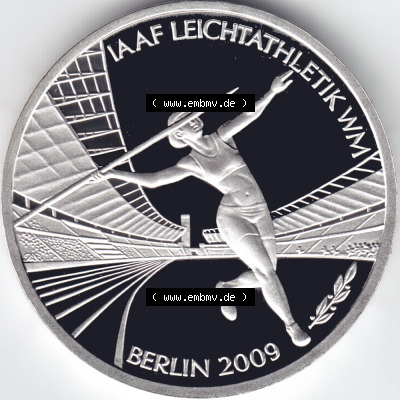 Münzen Euromünzen 2009, Deutschland 10 Euro Sondermünze 2009 (Stück 1), IAAF-Leichtahtletik-WM (2) Sammlung
