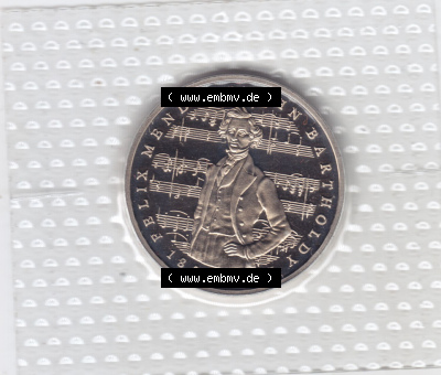 Münzen Deutschland 5 DM-Gedenkmünze 1984, Medelssohn Bartholdy (2) Sammlung