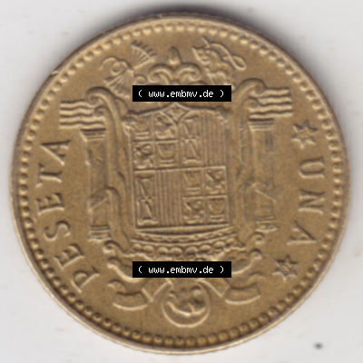 Münzen Spanien Eurovorläufer, Umlaufmünze vor Euroeinführung 1975-1975, 1 Peseta, Pesete 1979 (1) Sammlung