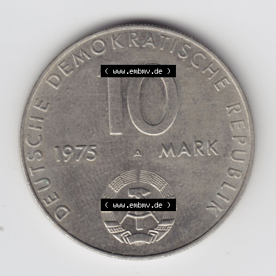 Münzen Deutschland DDR 10 Mark-Sondermünze 1975, 10 Mark DDR Gedenkmünze, 20 Jahre Warschauer-Vetrag (2) Sammlung