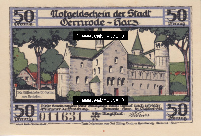 Notgeldscheine aus Gernrode 1921, 50 Pfennig 2 (1) Sammlung