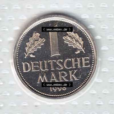 Münzen Deutschland Münzsätze Deutsche Mark Stempelglanz 1998, 1 DM Deutsche Mark (1) Sammlung