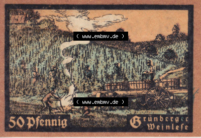 Notgeldscheine aus Grünberg 1921, 50 Pfennig 4 (2) Sammlung