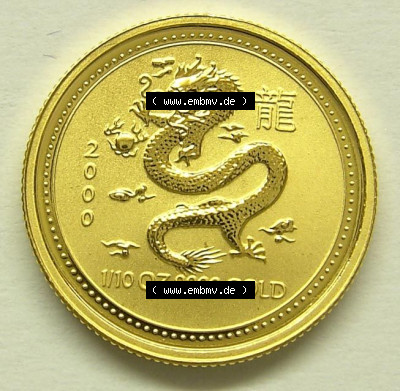 Münzen Australien Goldmünze 2000 (1) Sammlung