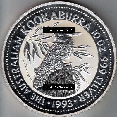 Münzen Australien Silbermünze 1993 (2) Sammlung