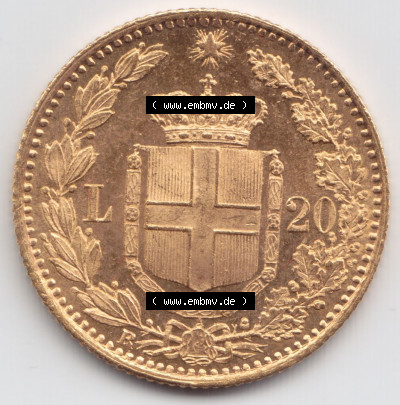 Münzen Italien Goldmünze 1882 (1) Sammlung