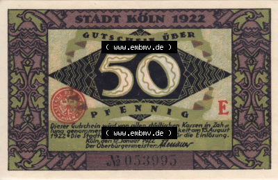 Notgeldscheine aus Köln Heinzelmännchen-Serie 1922-1922, E II 50 Pfennig Die Heinzelmänchen von Köln (8) Sammlung
