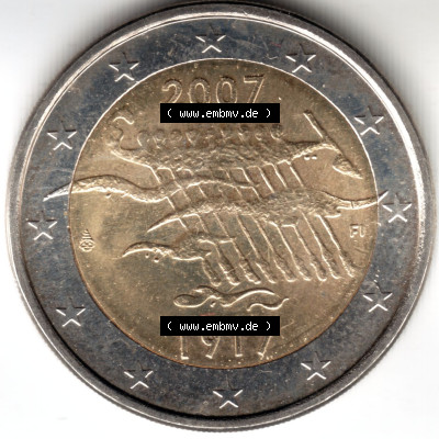 Münzen Euromünzen 2 Euro 2007, Finnland 2 Euro Gedenkmünze (1) Sammlung