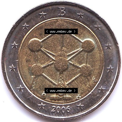 Münzen Euromünzen 2 Euro 2006, Belgien 2 Euro Gedenkmünze (1) Sammlung