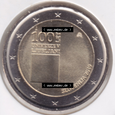 Münzen Euromünzen 2 Euro 2019, Slowenien Universität Laibach (1) Sammlung