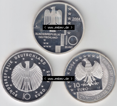 Münzen Euromünzen Silbermünze 2004 (1) Sammlung