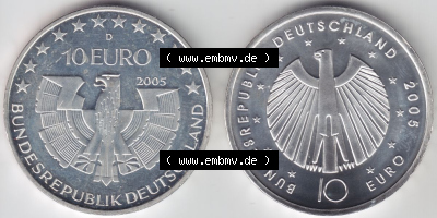 Münzen Euromünzen Silbermünze 2005 (1) Sammlung