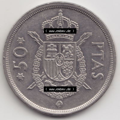 Münzen Spanien Eurovorläufer, Umlaufmünze vor Euroeinführung 1975-1975, 50 Peseten 1980 (1) Sammlung