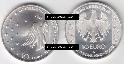 Münzen Euromünzen Silbermünze 2008 (1) Sammlung