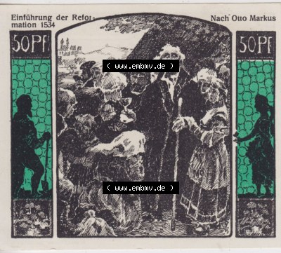 Notgeldscheine aus Quedlinburg 1922, 50 Pfennig Einführung der Reformation 1534 (1) Sammlung