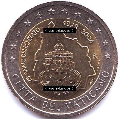Münzen Euromünzen 2 Euro 2004, Vatikan (1) Sammlung