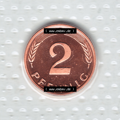 Münzen Deutschland Münzsätze Deutsche Mark Stempelglanz 1998, 2 Pfennig (1) Sammlung
