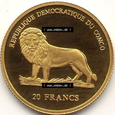 Münzen Kleine Goldmünzen der Welt Kongo Johannes Paul II 2003 (2) Sammlung
