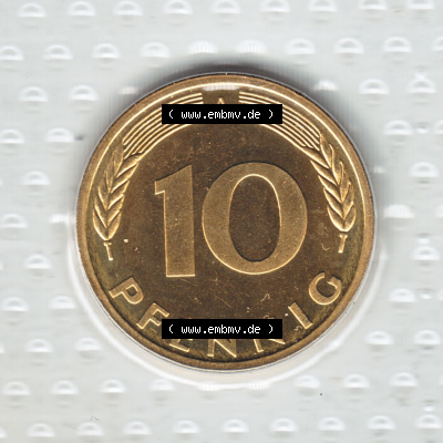 Münzen Deutschland Münzsätze Deutsche Mark Stempelglanz 1998, 10 Pfennig (1) Sammlung