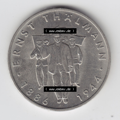 Münzen Deutschland DDR 10 Mark-Sondermünze 1986, 10 Mark Gedenkmünze Ernst Thälmann (1) Sammlung
