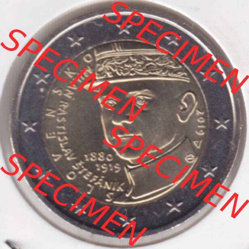 Münzen Euromünzen 2 Euro 2019, Slowakei Milan Rastislav Stefanik (1) Sammlung