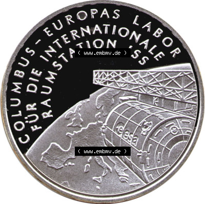 Münzen Euromünzen 2004, Deutschland 10 Euro Sondermünze 2004, 10 Euro Columbus ISS (1) Sammlung