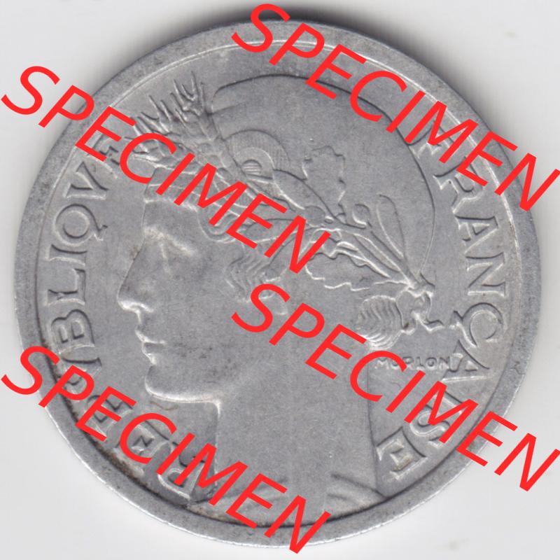 Münzen Frankreich Eurovorläufer, Umlaufmünze vor Euroeinführung 1941-1959, 1 Francs, Franken 1958. Rückseite einer Münze aus Europa als Digitales... Sammlung