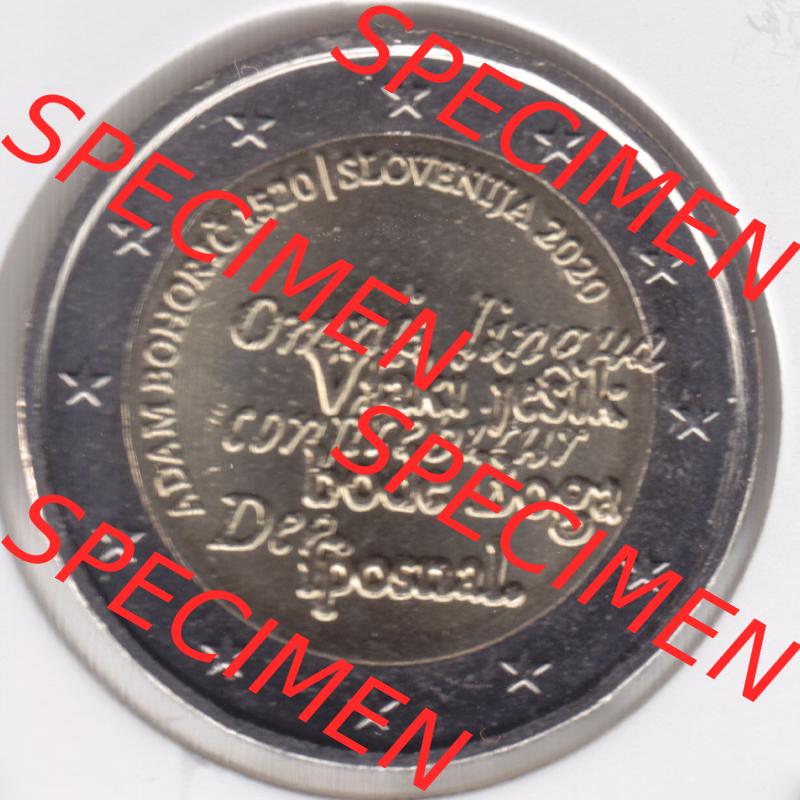 Münzen Euromünzen 2 Euro 2020, Slowenien 2020 Adam Bohoric. 2 Euro Gedenkmünze, gültiges Zahlungsmittel in allen Eurostaaten / Euroländern. Das Bildmaterial... Sammlung