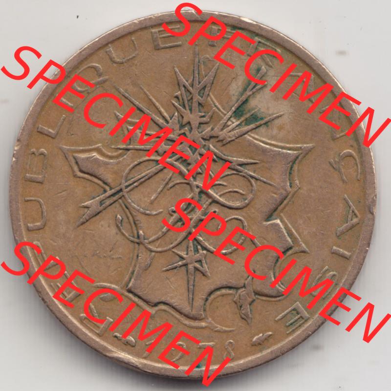 Münzen Frankreich Eurovorläufer, Umlaufmünze vor Euroeinführung 1974-1987, 10 Franken-Francs 1978 III.. Rückseite einer Münze aus Europa als Digitales... Sammlung
