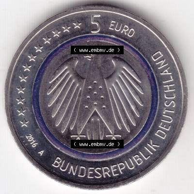 Münzen Deutschland 5 Euro-Sondermünzen 2016, A, Planet Erde. 5 Euro Sondermünzen, gültiges Zahlungsmittel in Deutschland. Das Bildmaterial wurde als... Sammlung