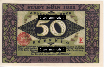 Notgeldscheine aus Köln Heinzelmännchen-Serie 1922-1922, E II 50 Pfennig Die Heinzelmänchen von Köln (4) Sammlung