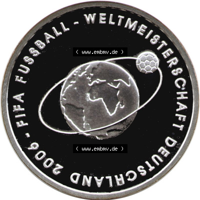 Münzen Euromünzen 2004, Deutschland 10 Euro Sondermünze 2004, 10 Euro Fussball WM 2006 (1) Sammlung