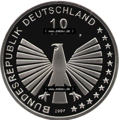 Münzen Euromünzen 2007, Deutschland 10 Euro Sondermünze 2007 (Stück 2), Römische Verträge (1) Sammlung