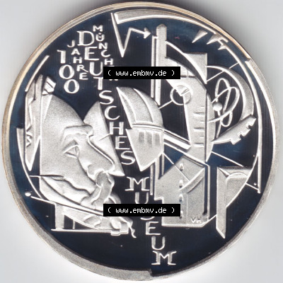 Münzen Euromünzen 2003, Deutschland 10 Euro Sondermünze 2003, 10 Euro Museum München (2) Sammlung