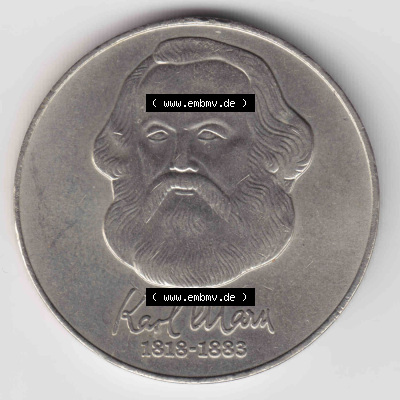 Münzen Deutschland DDR 20 Mark-Sondermünze 1983, 20 Mark DDR Gedenkmünze Karl Marx 1818-1883 (1) Sammlung