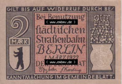 Notgeldscheine aus Berlin 1830 Berliner Mietdroschke (2) Sammlung