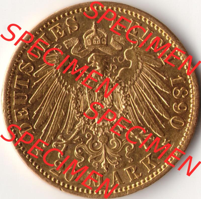Münzen Deutsches Kaiserreich Goldmünze 1890 (1) Sammlung