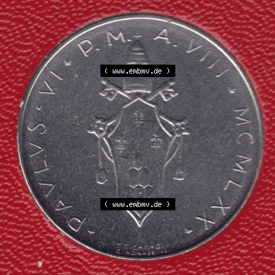 Münzen Vatikan Eurovorläufer, Umlaufmünze vor Euroeinführung 1970-1977, 100 Lira, 100 Lire (2) Sammlung