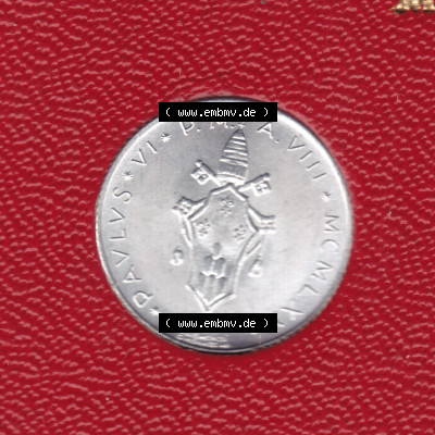 Münzen Vatikan Eurovorläufer, Umlaufmünze vor Euroeinführung 1970-1977, 2 Lira, 2 Lire (2) Sammlung