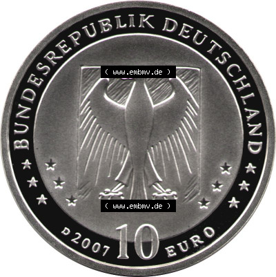 Münzen Euromünzen 2007, Deutschland 10 Euro Sondermünze 2007 (Stück 3), Wilhelm Bush (1) Sammlung