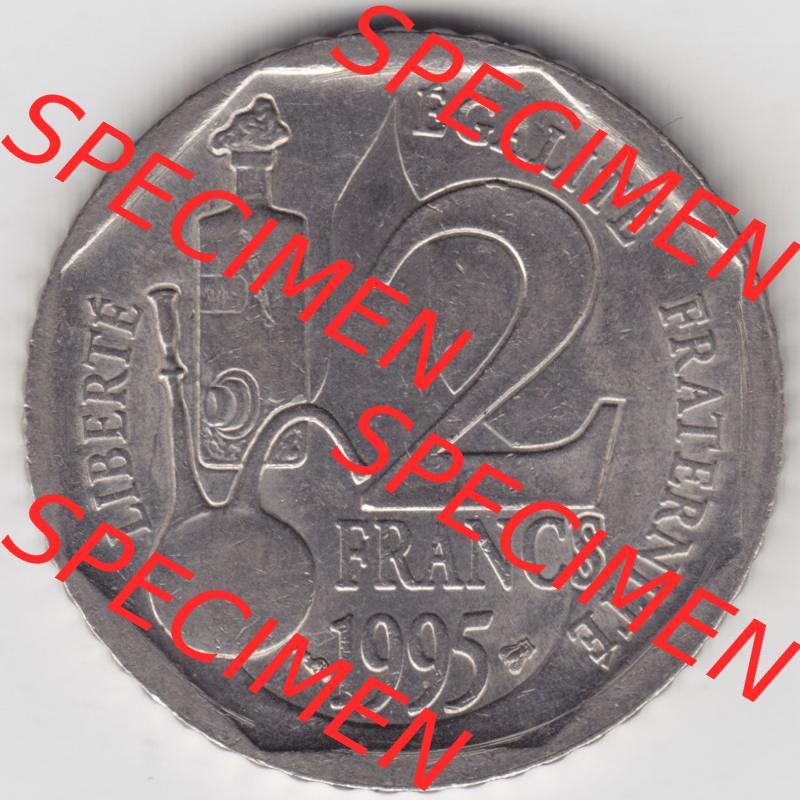 Münzen Frankreich Eurovorläufer, Umlaufmünze vor Euroeinführung 1995-1995, 2 France Louis Rasteur. Vorderseite einer Münze aus Europa als Digitales Bild /... Sammlung