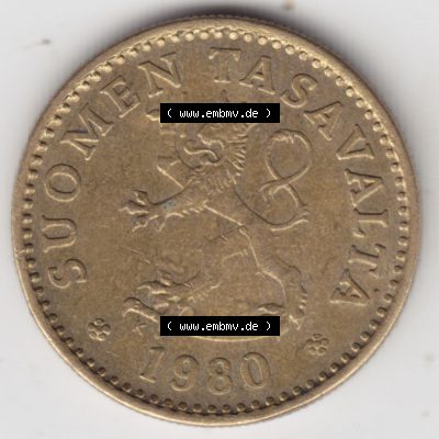 Münzen Finnland / SUOMI Eurovorläufer, Umlaufmünze vor Euroeinführung 1963-1982, 10 Penniä. Rückseite einer Münze aus Finnland SUOMI in Europa... Sammlung