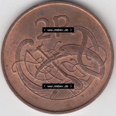 Münzen Irland Eurovorläufer, Umlaufmünze vor Euroeinführung 1971-1988, 2 Pence 1975 (2) Sammlung