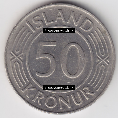 Münzen Island Eurovorläufer, Umlaufmünze vor Euroeinführung 1970-1980, 50 Kronur, Kronen 1978 (2) Sammlung