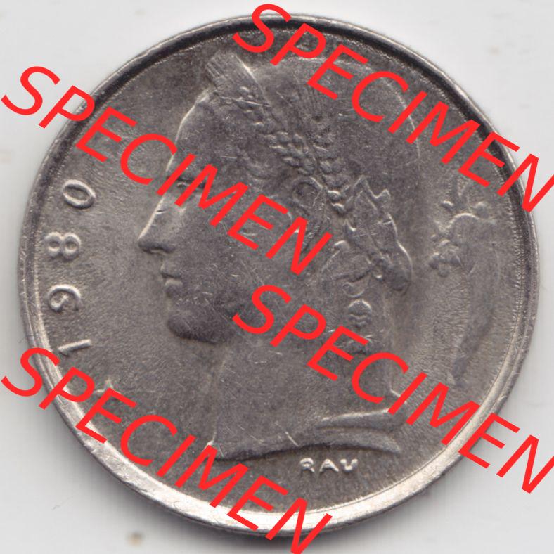 Münzen Belgien Eurovorläufer, Umlaufmünze vor Euroeinführung 1950-1988, 1 Franc Belgique (2) Sammlung
