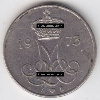 Münzen Dänemark / Danmark Eurovorläufer, Umlaufmünze vor Euroeinführung 1973, 10 Öre (2) Sammlung